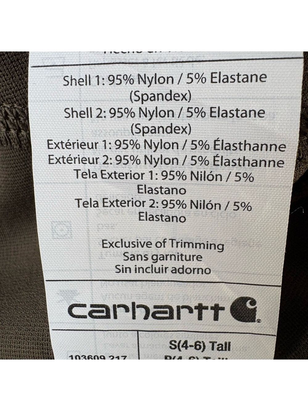 Carhartt Women's Force Fitted Lightweight Utility Leggings. Size 4-6 tall. NWT! - Picture 7 of 13